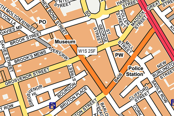 W1S 2SF map - OS OpenMap – Local (Ordnance Survey)