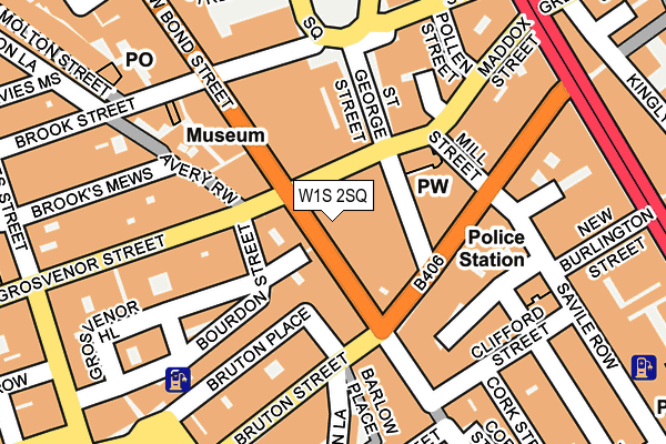 W1S 2SQ map - OS OpenMap – Local (Ordnance Survey)
