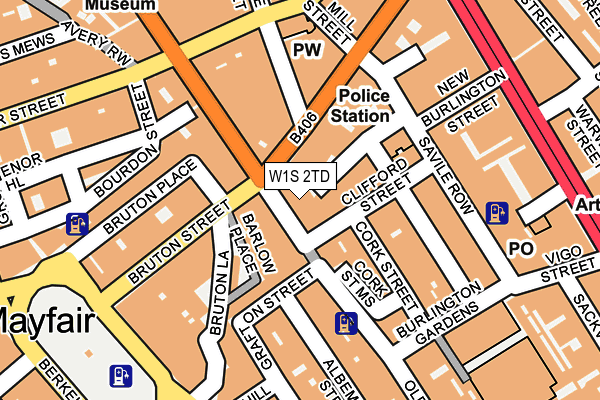 W1S 2TD map - OS OpenMap – Local (Ordnance Survey)