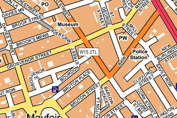 W1S 2TL map - OS OpenMap – Local (Ordnance Survey)