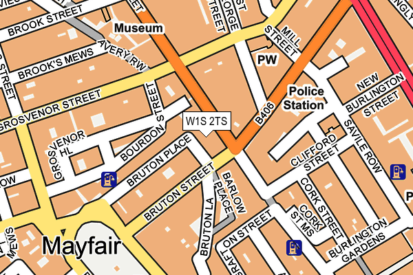 W1S 2TS map - OS OpenMap – Local (Ordnance Survey)