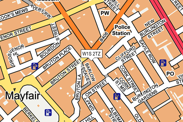 W1S 2TZ map - OS OpenMap – Local (Ordnance Survey)