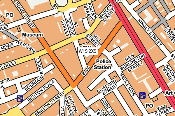 W1S 2XS map - OS OpenMap – Local (Ordnance Survey)