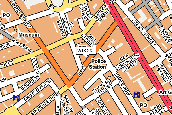 W1S 2XT map - OS OpenMap – Local (Ordnance Survey)