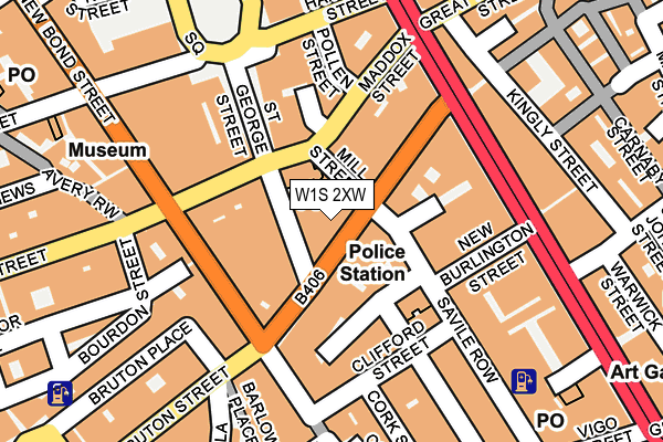 W1S 2XW map - OS OpenMap – Local (Ordnance Survey)