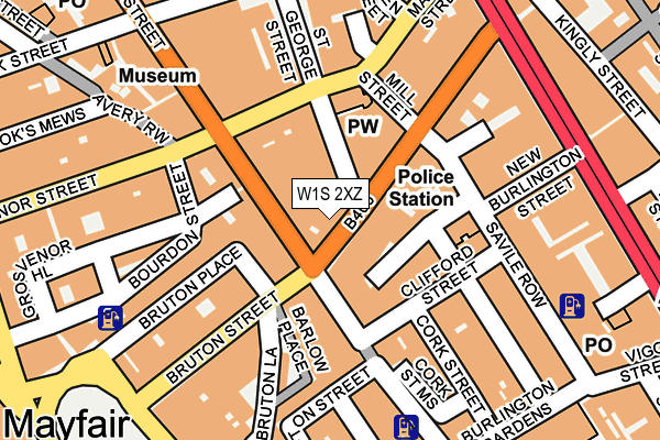 W1S 2XZ map - OS OpenMap – Local (Ordnance Survey)
