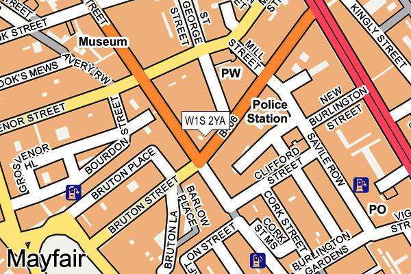 W1S 2YA map - OS OpenMap – Local (Ordnance Survey)