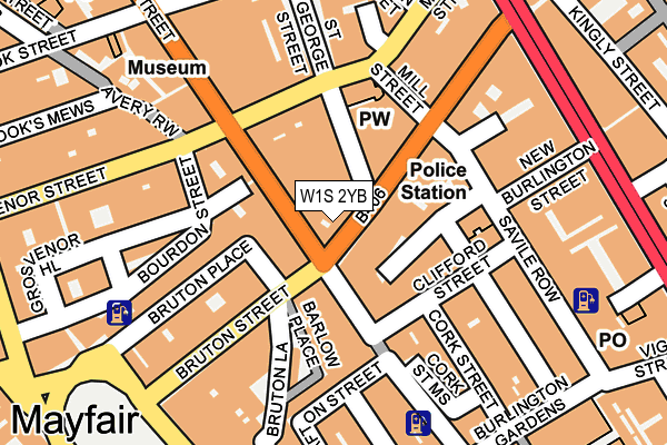 W1S 2YB map - OS OpenMap – Local (Ordnance Survey)