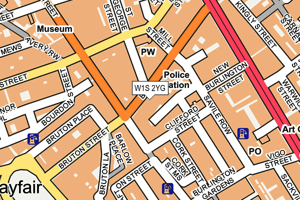 W1S 2YG map - OS OpenMap – Local (Ordnance Survey)