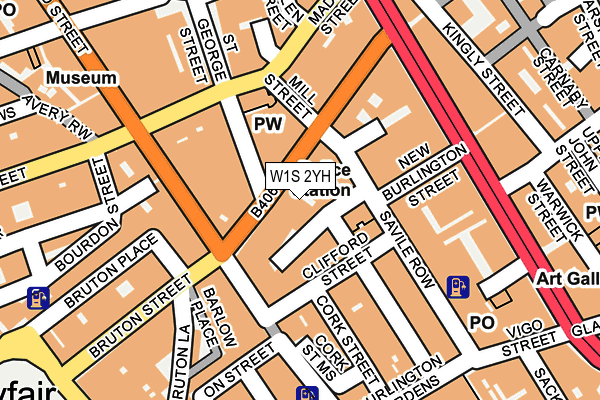 W1S 2YH map - OS OpenMap – Local (Ordnance Survey)