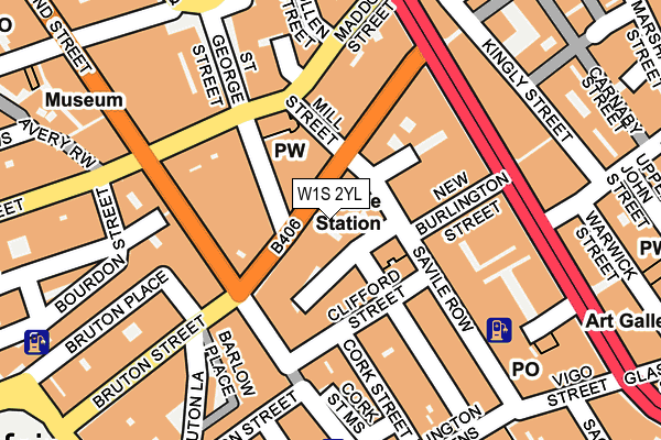 W1S 2YL map - OS OpenMap – Local (Ordnance Survey)