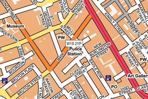 W1S 2YP map - OS OpenMap – Local (Ordnance Survey)