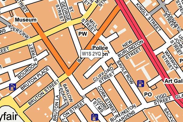 W1S 2YQ map - OS OpenMap – Local (Ordnance Survey)
