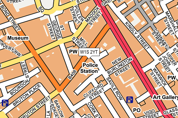 W1S 2YT map - OS OpenMap – Local (Ordnance Survey)