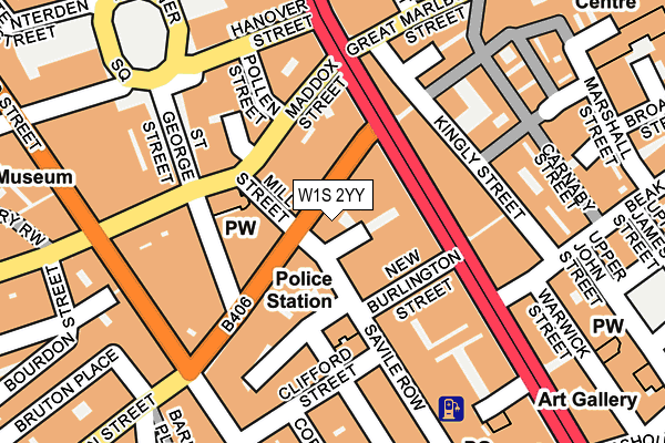 W1S 2YY map - OS OpenMap – Local (Ordnance Survey)