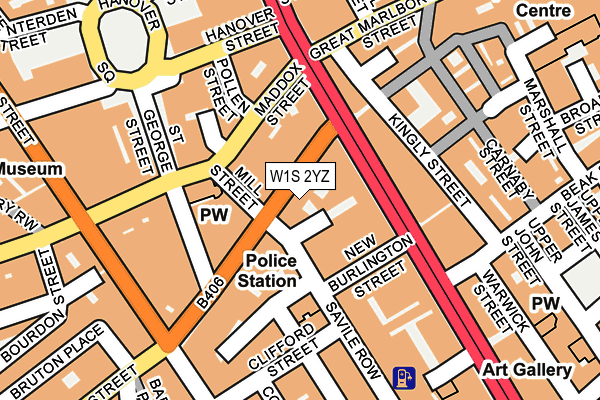 W1S 2YZ map - OS OpenMap – Local (Ordnance Survey)