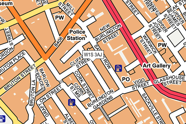 W1S 3AJ map - OS OpenMap – Local (Ordnance Survey)