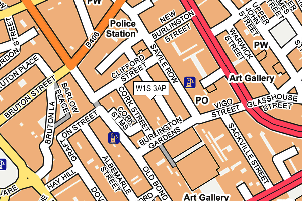 W1S 3AP map - OS OpenMap – Local (Ordnance Survey)