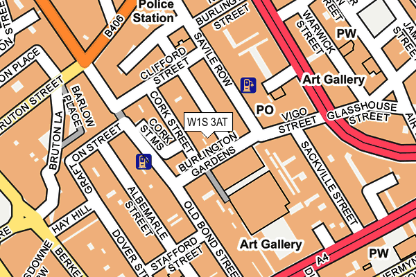 W1S 3AT map - OS OpenMap – Local (Ordnance Survey)