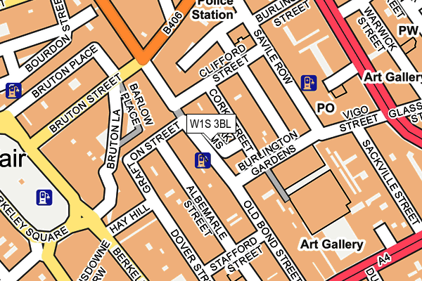 W1S 3BL map - OS OpenMap – Local (Ordnance Survey)