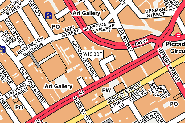 W1S 3DF map - OS OpenMap – Local (Ordnance Survey)
