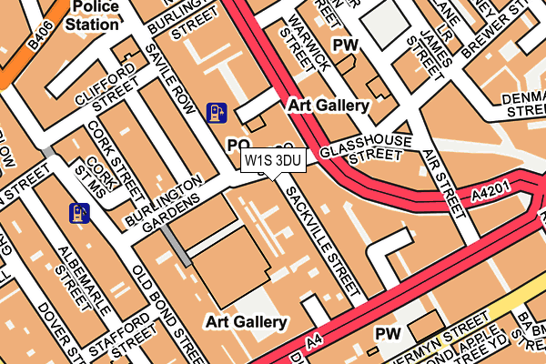 W1S 3DU map - OS OpenMap – Local (Ordnance Survey)