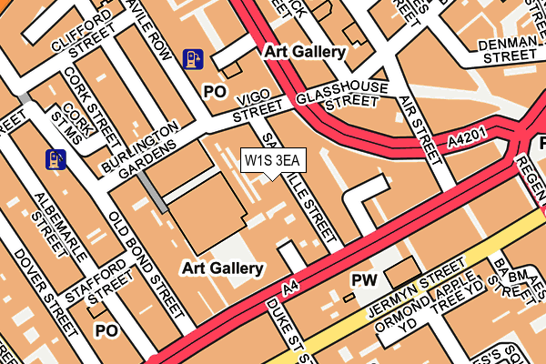 W1S 3EA map - OS OpenMap – Local (Ordnance Survey)