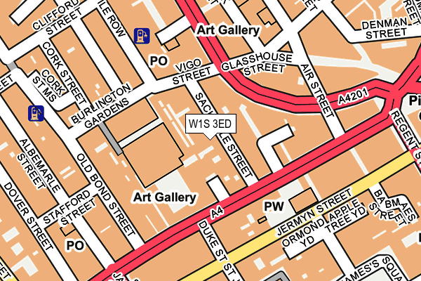 W1S 3ED map - OS OpenMap – Local (Ordnance Survey)