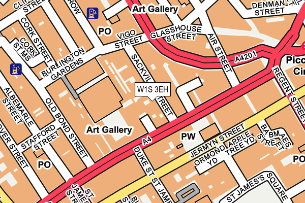 W1S 3EH map - OS OpenMap – Local (Ordnance Survey)