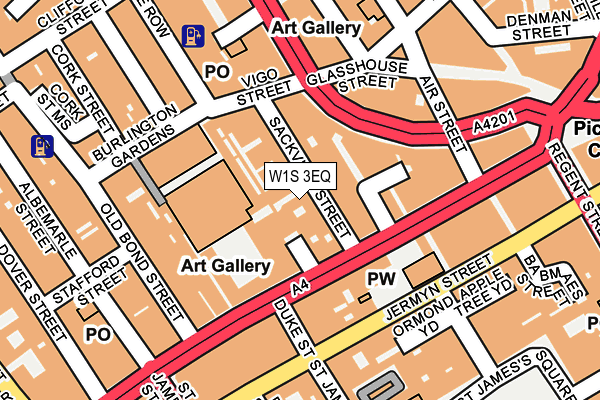 W1S 3EQ map - OS OpenMap – Local (Ordnance Survey)