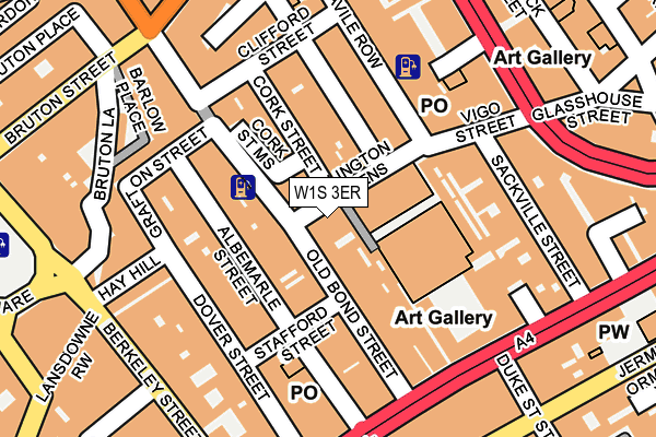 W1S 3ER map - OS OpenMap – Local (Ordnance Survey)