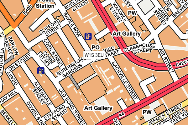 W1S 3EU map - OS OpenMap – Local (Ordnance Survey)