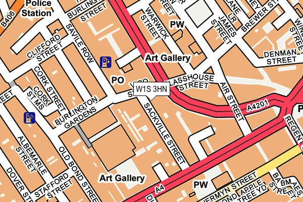 W1S 3HN map - OS OpenMap – Local (Ordnance Survey)