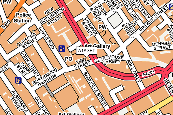 W1S 3HT map - OS OpenMap – Local (Ordnance Survey)