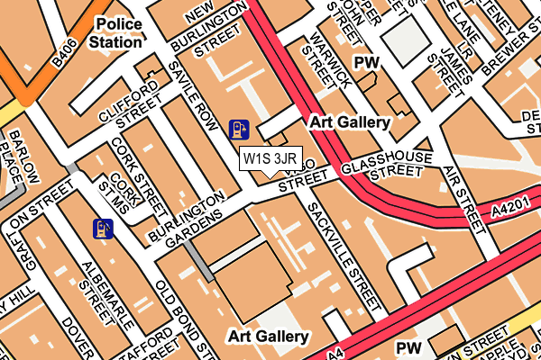W1S 3JR map - OS OpenMap – Local (Ordnance Survey)