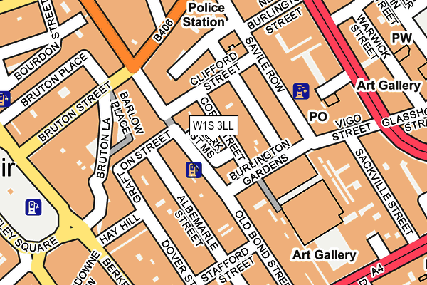 W1S 3LL map - OS OpenMap – Local (Ordnance Survey)