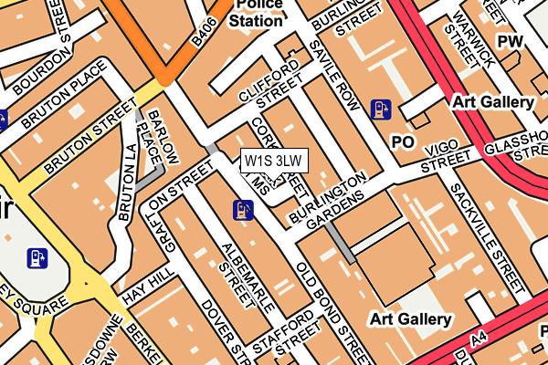 W1S 3LW map - OS OpenMap – Local (Ordnance Survey)