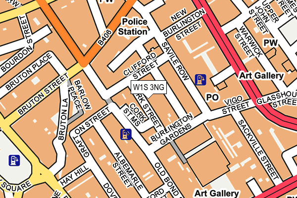 W1S 3NG map - OS OpenMap – Local (Ordnance Survey)