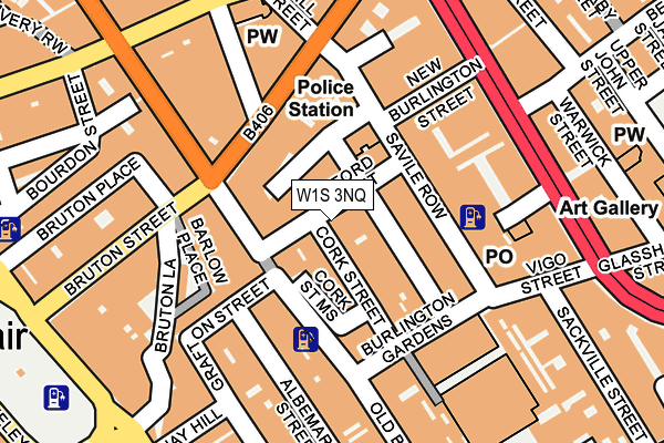 W1S 3NQ map - OS OpenMap – Local (Ordnance Survey)