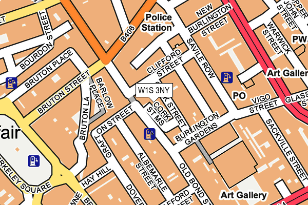 W1S 3NY map - OS OpenMap – Local (Ordnance Survey)