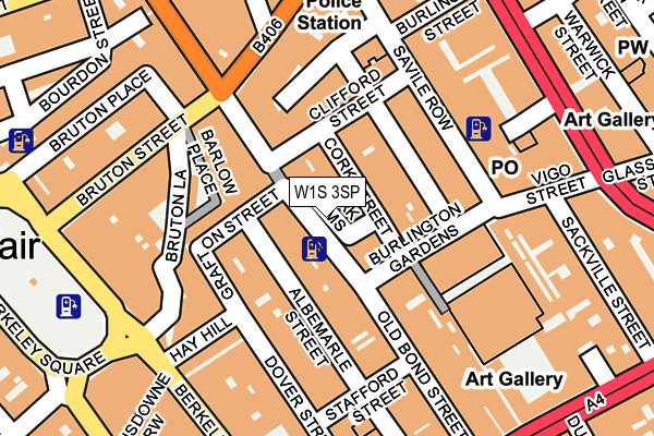 W1S 3SP map - OS OpenMap – Local (Ordnance Survey)