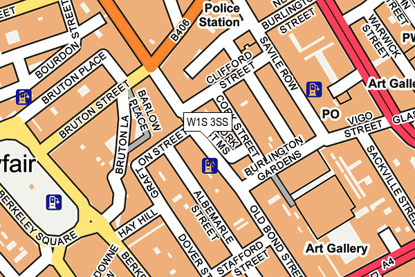 W1S 3SS map - OS OpenMap – Local (Ordnance Survey)