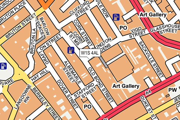 W1S 4AL map - OS OpenMap – Local (Ordnance Survey)