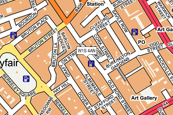 W1S 4AN map - OS OpenMap – Local (Ordnance Survey)