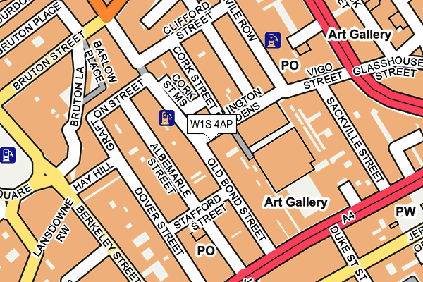 W1S 4AP map - OS OpenMap – Local (Ordnance Survey)