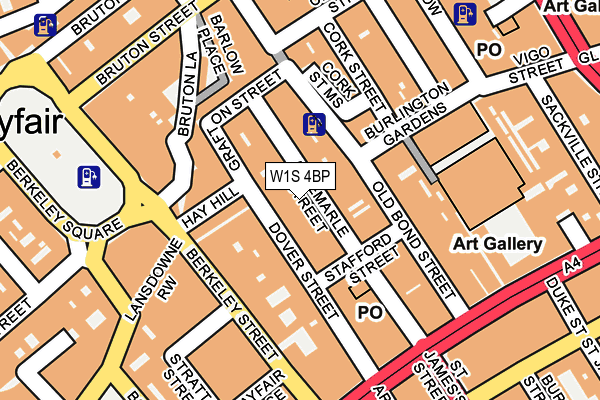 W1S 4BP map - OS OpenMap – Local (Ordnance Survey)