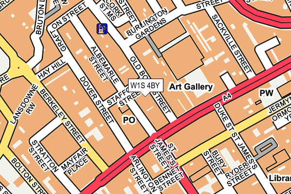 W1S 4BY map - OS OpenMap – Local (Ordnance Survey)