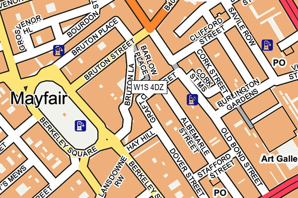 W1S 4DZ map - OS OpenMap – Local (Ordnance Survey)