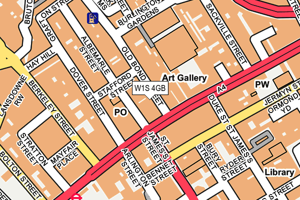 W1S 4GB map - OS OpenMap – Local (Ordnance Survey)
