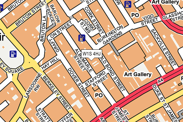 W1S 4HJ map - OS OpenMap – Local (Ordnance Survey)